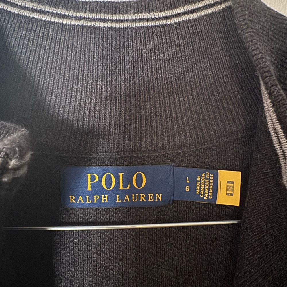Polo by Ralph Lauren Men's Charcoal Crewneck Sweater